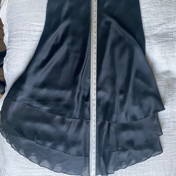 NWT Ann Taylor black silk bias cut long skirt Size 6 - Picture 12 of 15